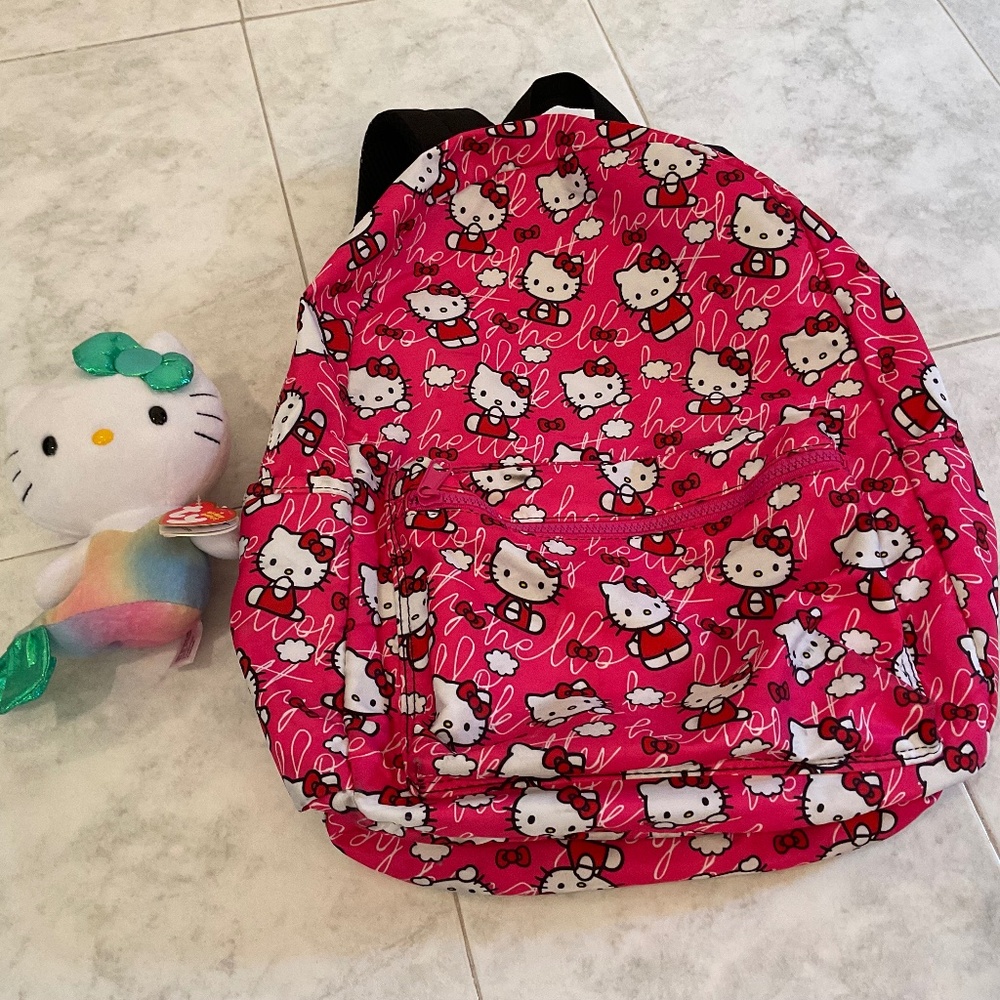 Hello Kitty Pink Backpack with Plush Doll